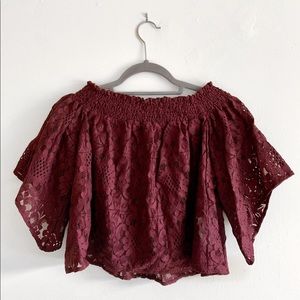 Abercrombie and Fitch off the Shoulder Crop Top!